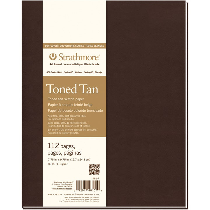 Strathmore Art Journal Toned Tan Softcover | verschiedene Größen | 19.7 x 24.8 cm