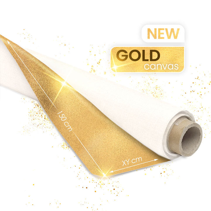 ARTMIE MIDAS Goldene Malerleinwand auf der Rolle – verschiedene Längen — Bild 11