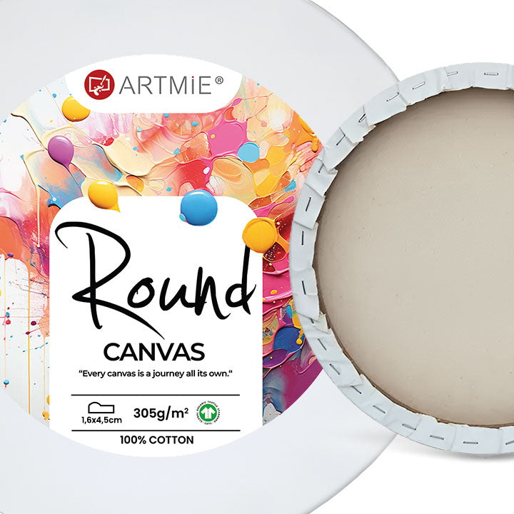 ARTMIE quadro rotondo su telaio | dimensioni diverse