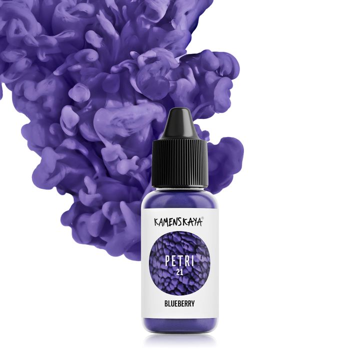 Kamenskaya Petri Inks für Epoxidharz 15 ml | verschiedene Farben | Petri 21 Heidelbeere