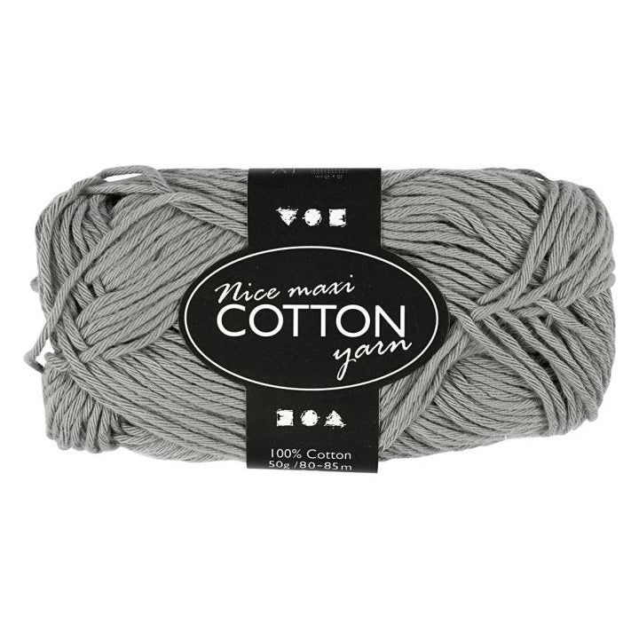100% reines Baumwollgarn zum Stricken und Häkeln | sortierte Farben | Grau