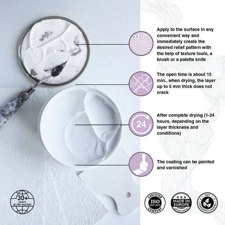 Biela hladká štruktúrovacia pasta od Kompozit | rôzne objemy — obrázok 3