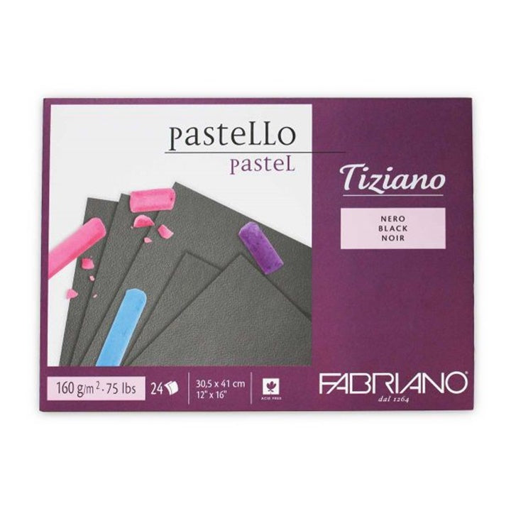 FABRIANO Tiziano Skizzenblock für Pastell – Schwarz, verschiedene Größen | A3