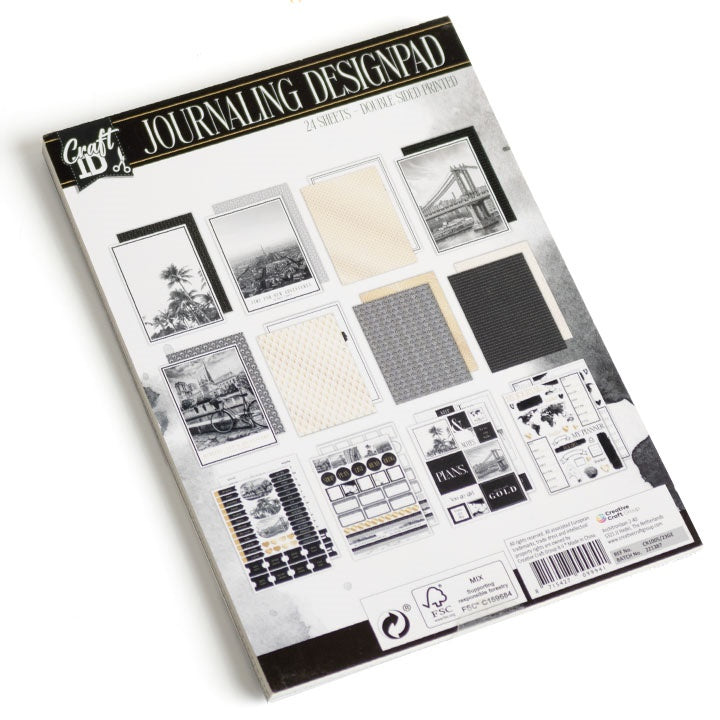 Blok papierov na scrapbooking A5 24 listov čierne — obrázok 1