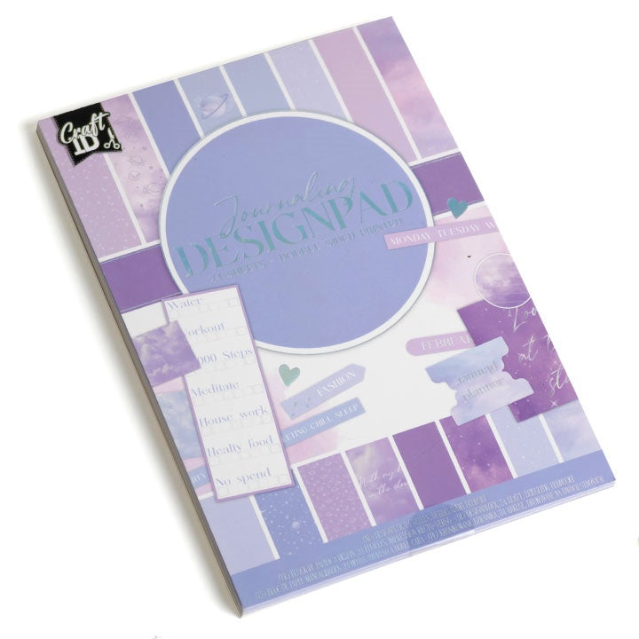 Blok papierov na scrapbooking A5 24 listov fialové — obrázok 4