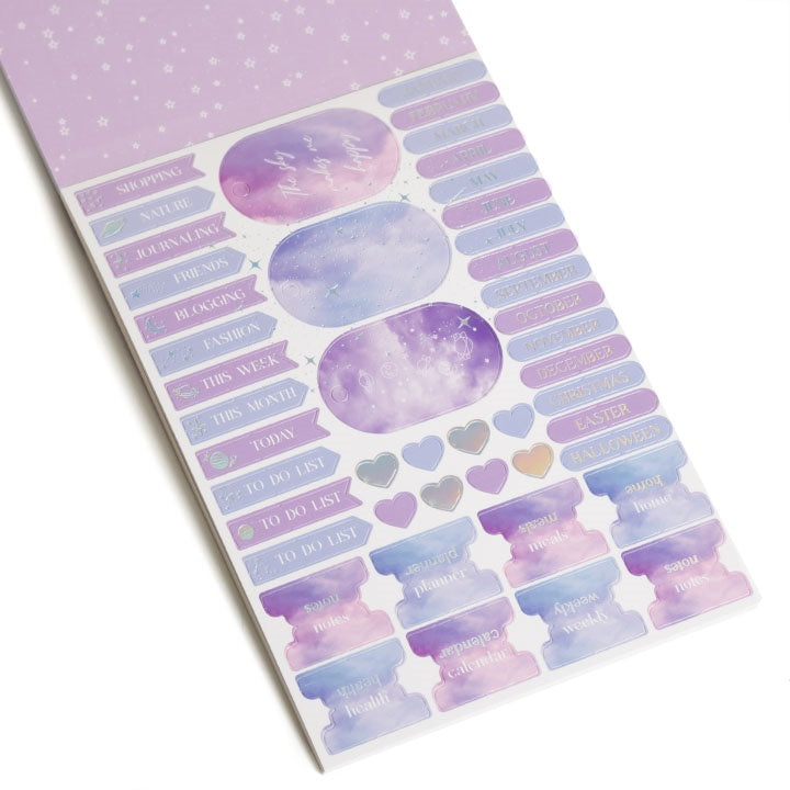 Blok papierov na scrapbooking A5 24 listov fialové — obrázok 3