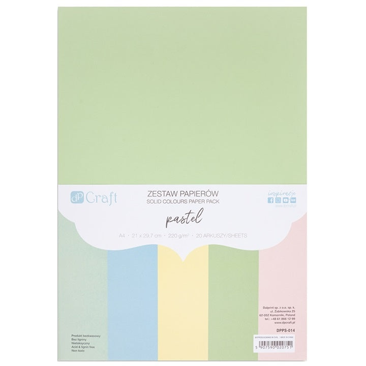 Carta colorata DP Craft 20 pezzi | varie sfumature di colore