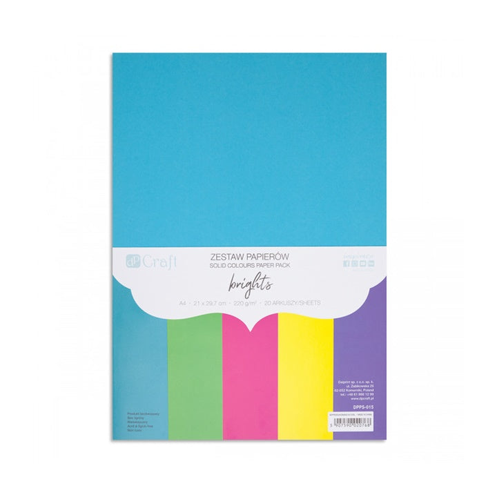 Carta colorata DP Craft 20 pezzi | varie sfumature di colore