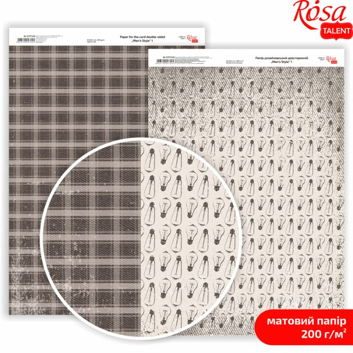 Carte per scrapbooking Mens Style A4 | vari motivi — immagine 1