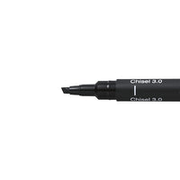 UNI PIN Kreativ-Liner in Schwarz mit Keilspitze | verschiedene Strichstärken | 3.0 mm