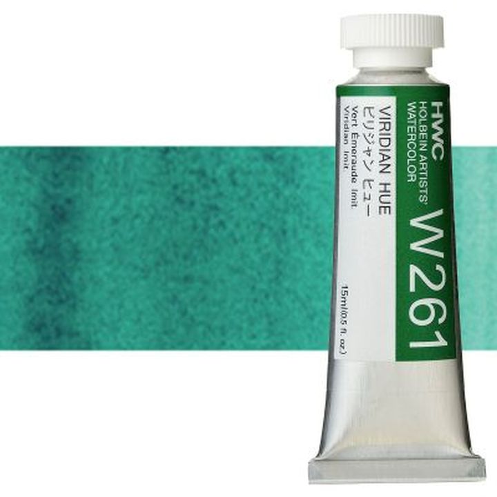 Colori ad acquarello professionali Holbein Artists 15 ml | tonalità verdi — immagine 5