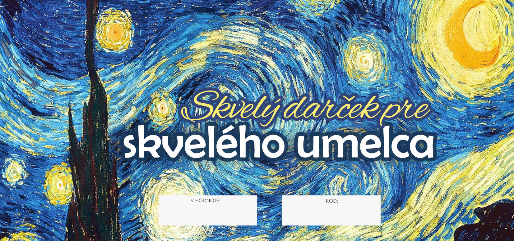 Darčekový POUKAZ - Skvelý darček pre skvelého umelca — obrázok 2