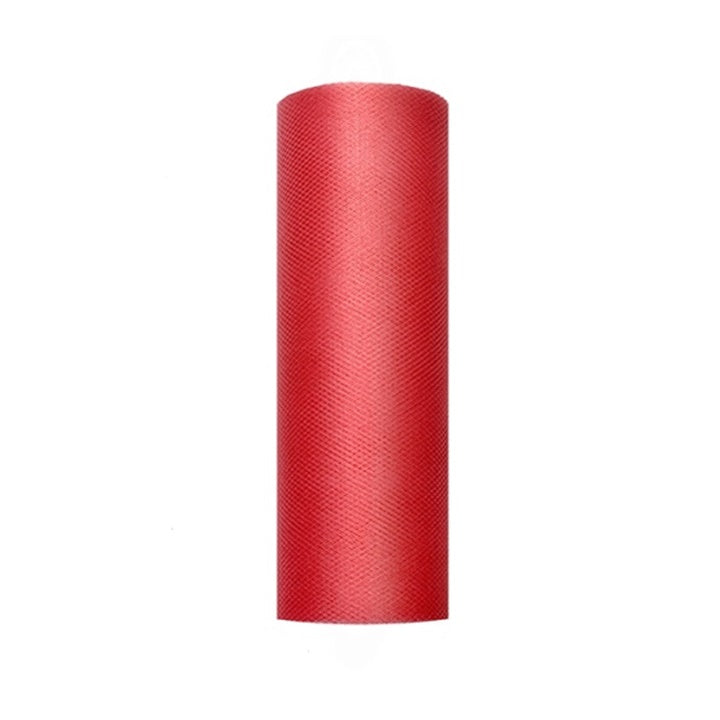 Dekorativer Tüll 15 cm x 9 m | verschiedene Farben | rot