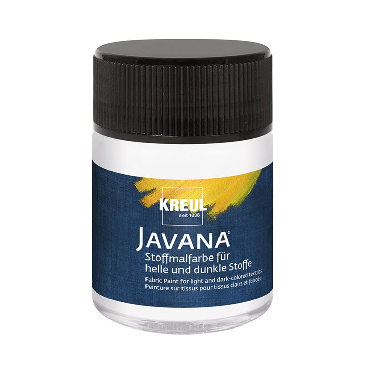 JAVANA Textilfarbe für helle und dunkle Stoffe 50 ml | verschiedene Farben | weiß
