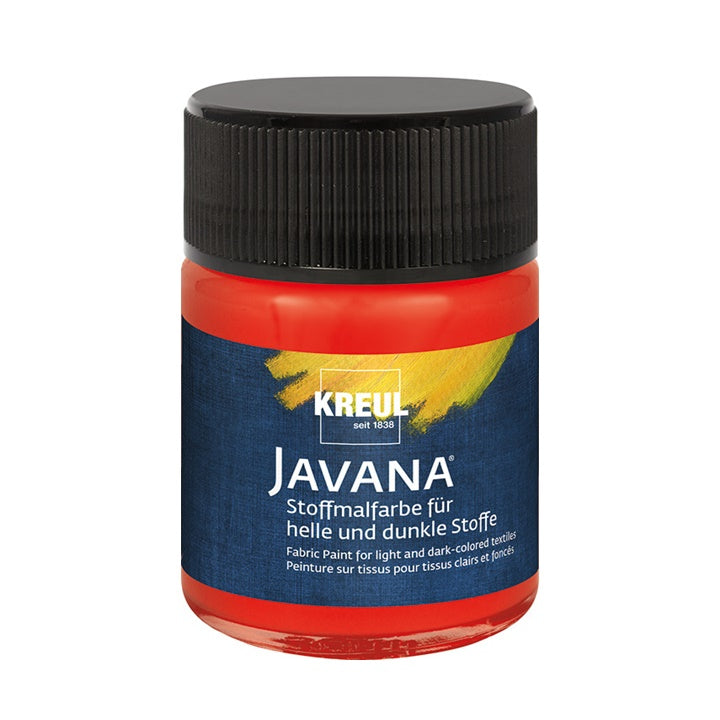 JAVANA Textilfarbe für helle und dunkle Stoffe 50 ml | verschiedene Farben | rot