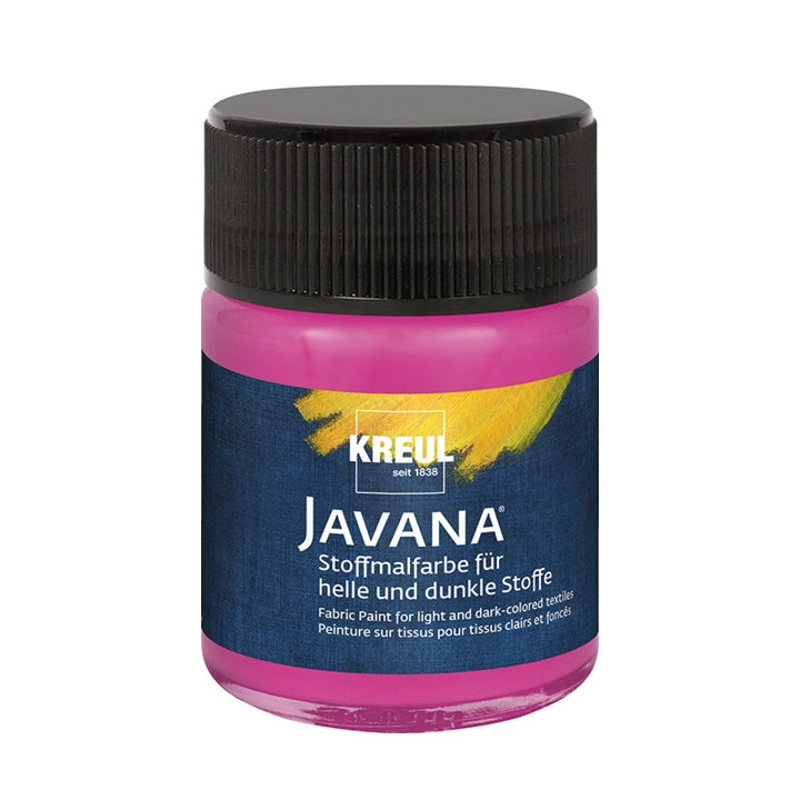 JAVANA Textilfarbe für helle und dunkle Stoffe 50 ml | verschiedene Farben | Magenta