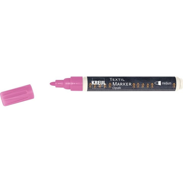KREUL Opak Textilmarker Medium | verschiedene Farbtöne | Rose