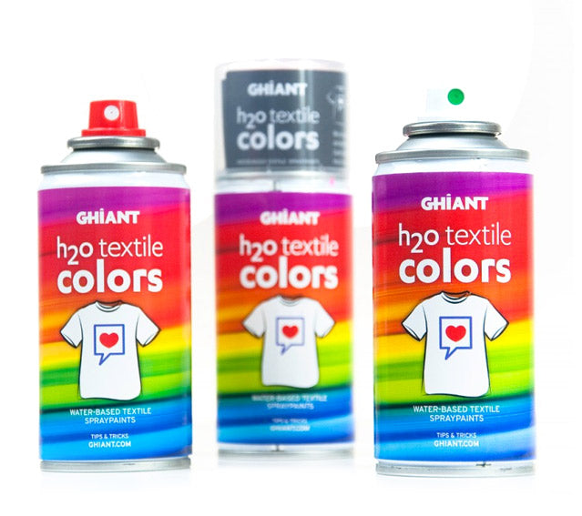 Ghiant H2O Textilspray in verschiedenen Farben für kreative Stoffdesigns | ARTMIE