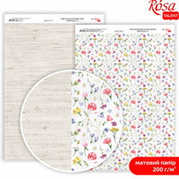 Άγρια λουλούδια A4 χαρτιά scrapbooking | Διάφορα σχέδια