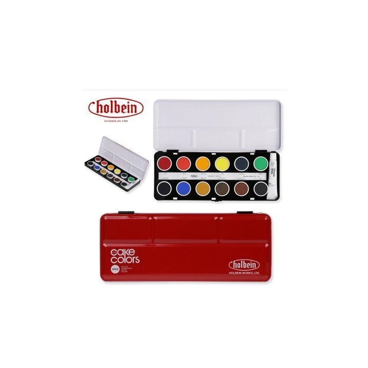 Holbein Cake Colors Transparent Aquarellfarben-Set in Metallbox | ARTMIE