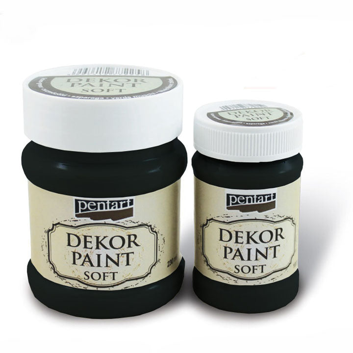 PENTART Dekofarbe Soft 100 ml | verschiedene Farben | 21481 - schwarz
