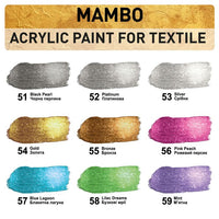 Komplet barv za tekstil in usnje Mambo Metallic – pogled 2