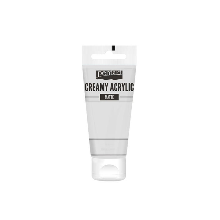 Pentart cremige Acrylfarbe matt 60 ml | verschiedene Farbtöne | weiß
