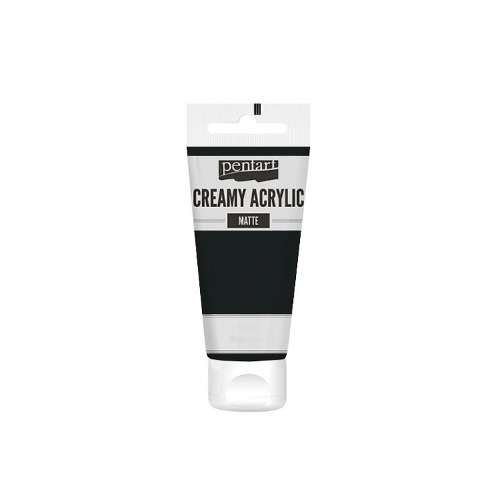 Pentart cremige Acrylfarbe matt 60 ml | verschiedene Farbtöne | schwarz