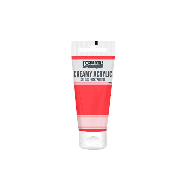 Krémová akrylová farba pololesklá Pentart 200 ml | rôzne odtiene — obrázok 4