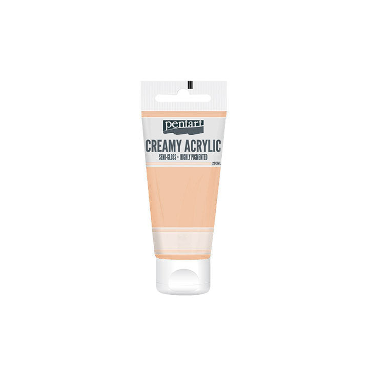 Krémová akrylová farba pololesklá Pentart 200 ml | rôzne odtiene — obrázok 16