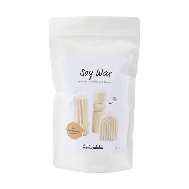 Krémový sójový vosk na stojace sviečky