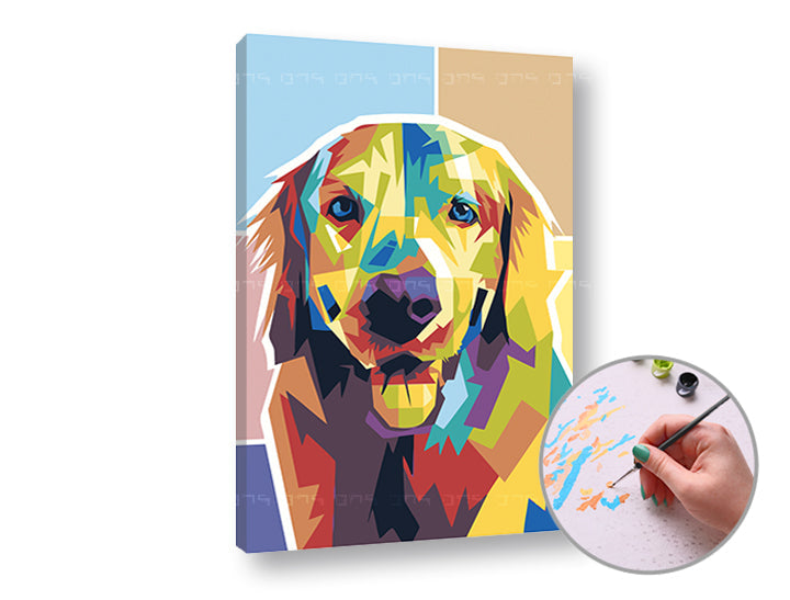 Malen nach Zahlen GOLDEN RETRIEVER | Schwierigkeitsgrad: Einfach — Bild 1