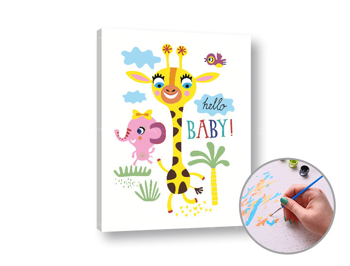 Malen nach Zahlen HELLO BABY | Schwierigkeitsgrad: leicht — Bild 3
