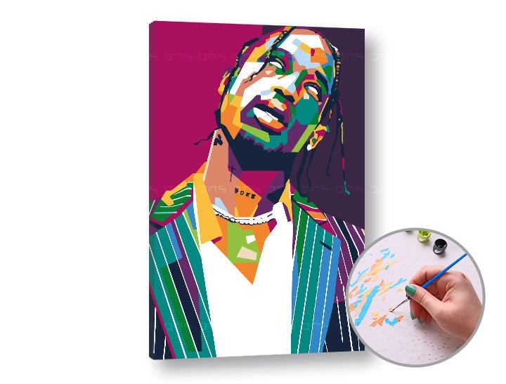 Maľovanie podľa čísel TRAVIS SCOTT | nízka náročnosť — obrázok 3