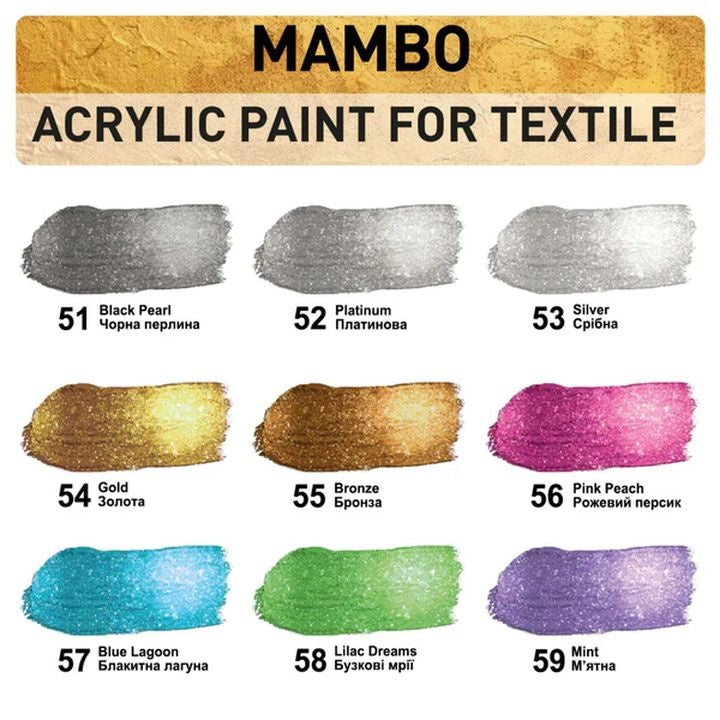 MAMBO Metallic-Textil- und Lederfarbe 50 ml | verschiedene Farbtöne — Bild 12