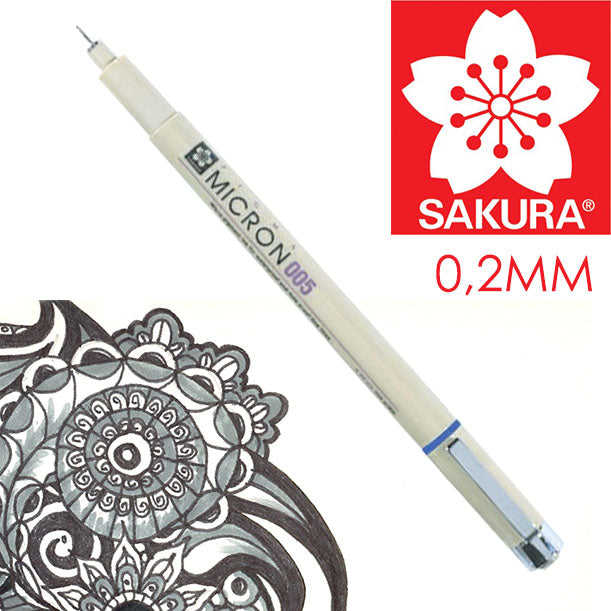 Μαρκαδορος σχεδιου SAKURA Pigma Micron BLACK | διαφορα παχη