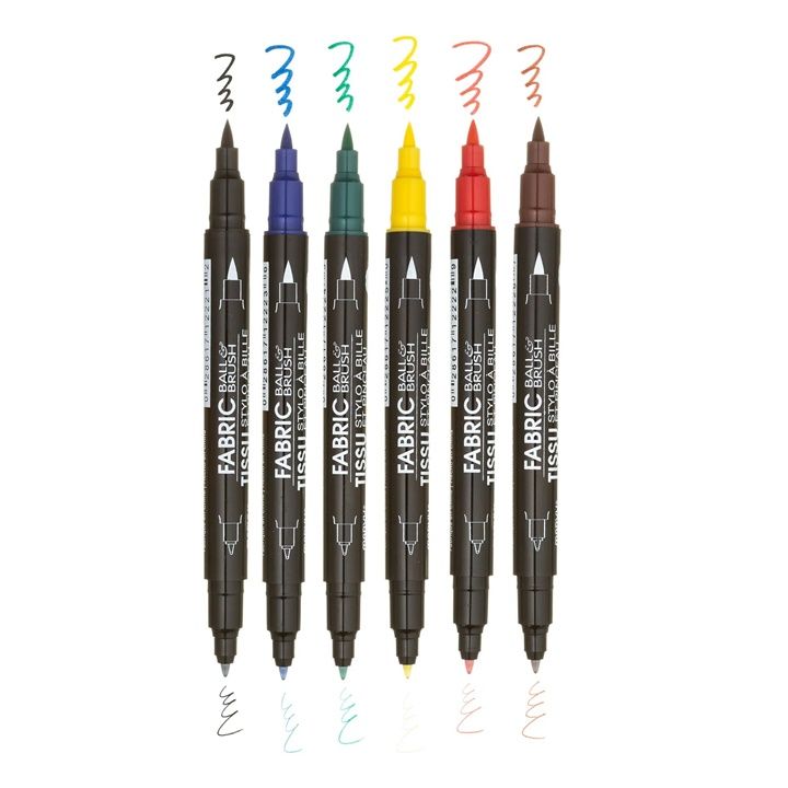 Marvy 122-S Textilmarker mit zwei verschiedenen Spitzen für kreative Designs auf Stoff | ARTMIE