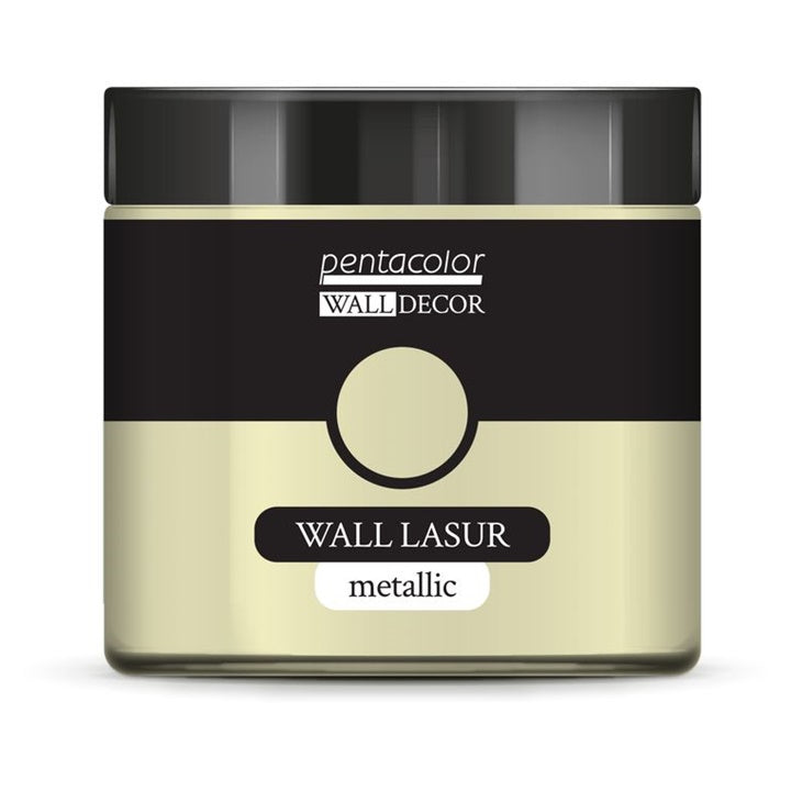 Wall Decor Metallic-Lasur für Wände 500 ml | verschiedene Farbtöne | Perlmuttweiß