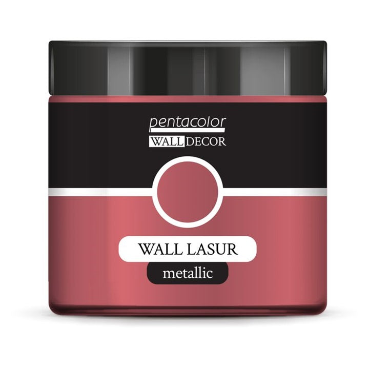 Wall Decor Metallic-Lasur für Wände 500 ml | verschiedene Farbtöne | Perlmuttrosa