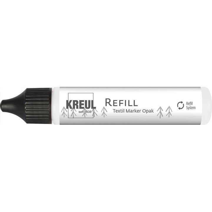 Nachfülltinte für Kreul Opak Textilmarker | verschiedene Farbtöne | weiß