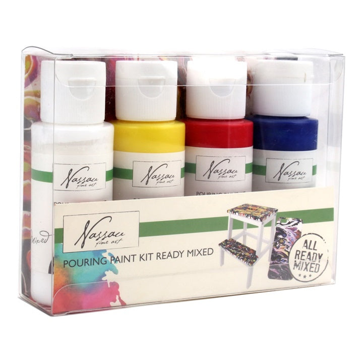 Nassau Fine Art Pouring-Farben Set 4x59 ml für Acryl-Gießtechnik | ARTMIE