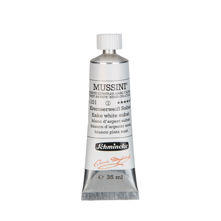 Schmincke MUSSINI Ölfarben 35 ml | verschiedene Farbtöne | 101 flockig weiß Subst.