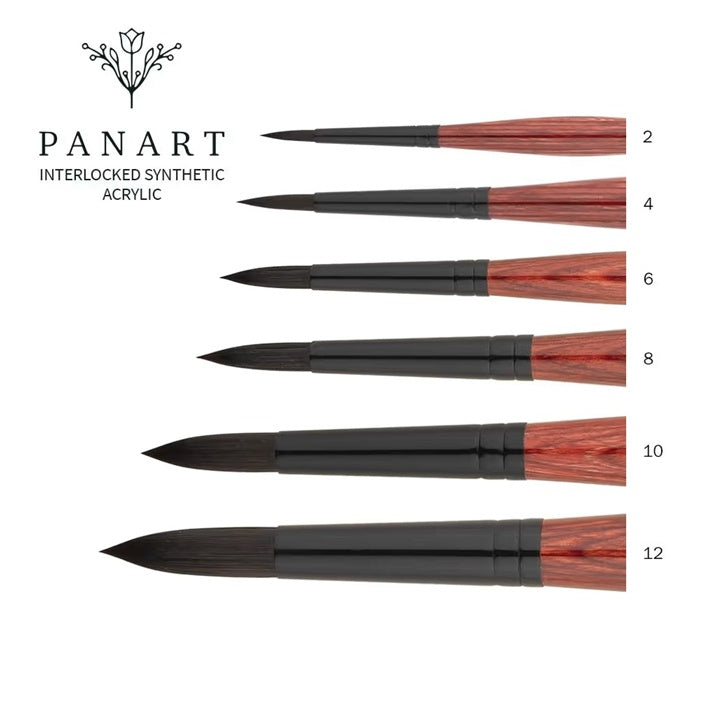 PanArt 3302 Στρογγυλό ακρυλικό πινέλο | Διάφορα μεγέθη