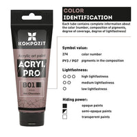 Παστέλ ακρυλικό χρώμα ACRYL PRO ART Composite 75 ml  | διαφορετικές αποχρώσεις