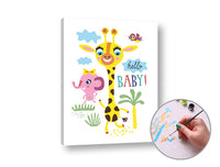 Pittura per numeri HELLO BABY | difficoltà bassa
