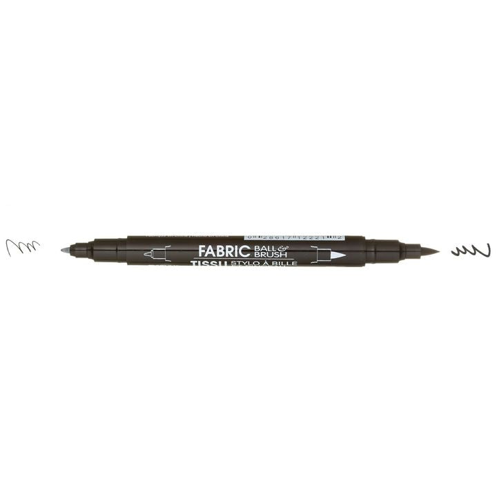 Marvy 122-S Textilmarker mit Rund- und Pinselspitze | verschiedene Farben | schwarz