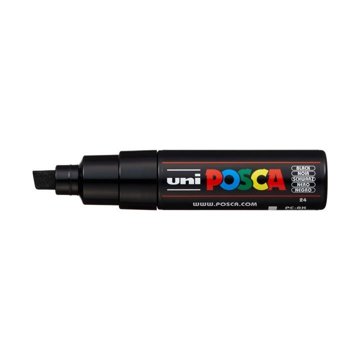 UNI POSCA Marker PC-8K 8 mm | verschiedene Farbtöne | schwarz (24)