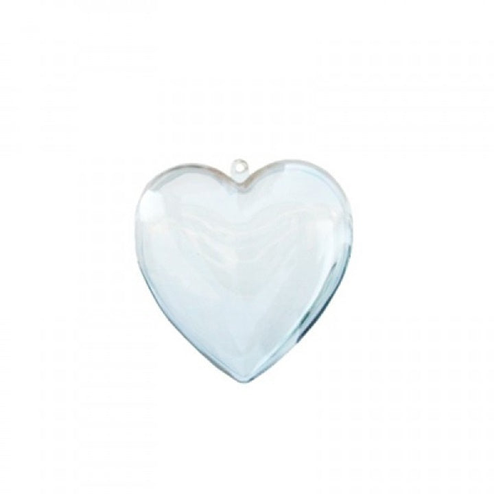 Transparente aufklappbare Acryl-Herzen 5 Stk. | verschiedene Größen | 6.5 cm