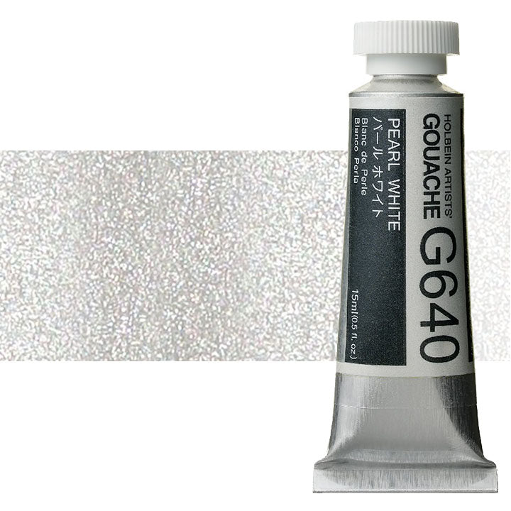 Holbein Artists Gouachefarben 15 ml | Metallic-Töne | perlmuttweiß
