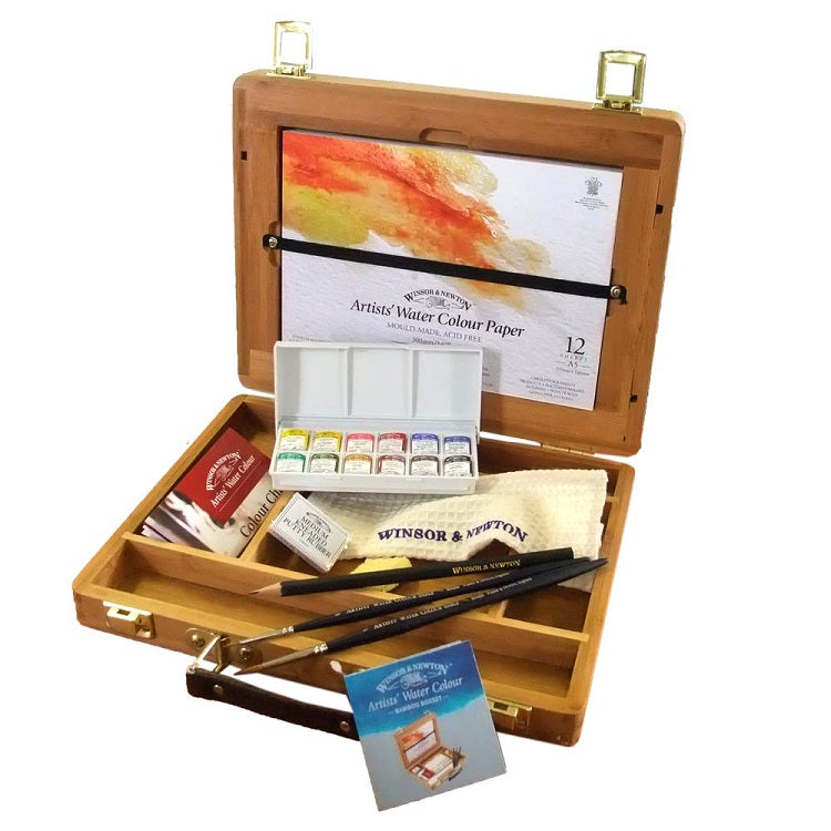Profesionálny set akvarelových farieb Winsor & Newton Bamboo Box